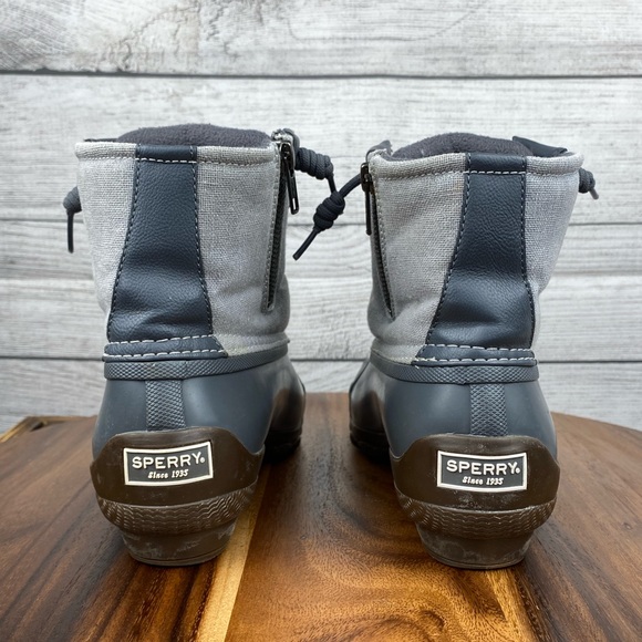 Sperry Saltwater Syren Gulf Quilt Duck Boot Grey Glitter STS84447 Women’s Size 7 - Picture 8 of 11